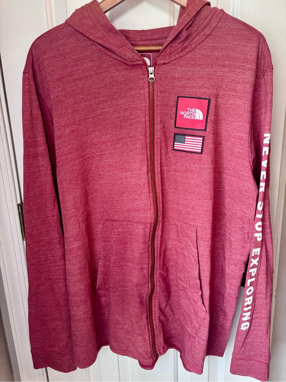 The North Face Americana zip up hoodie size XL